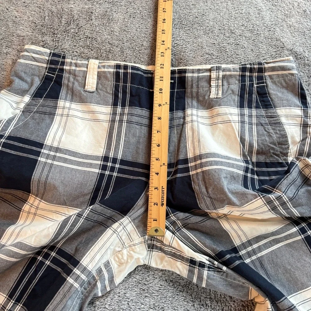 Aeropostale Men Plaid Flat Front Shorts Y2K Size 38 (fits like 40) Chino 19664